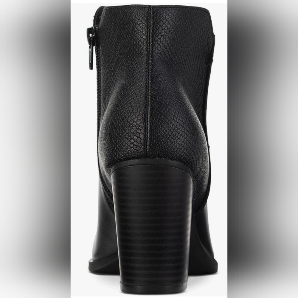 Sun + Stone Brand Black Faux Leather Ankle Boots Size 10 NEW - Picture 3 of 5